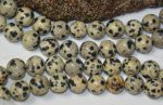 Dalmatian jasper necklace 8 mm ball