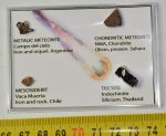 A small collection of 3 meteorites and a tektite SOLD (L) 07
