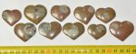 10 ammonite heart-shaped pendants