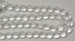 Natural quartz crystal faceted ball-shaped beads