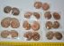 10 pairs of hematite ammonites from Morocco (217 grams)