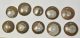 10 polished ammonite pendants (101 grams)