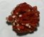 Vanadinite and calcite crystal group from Morocco