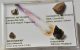  A small collection of 3 meteorites and a tektite